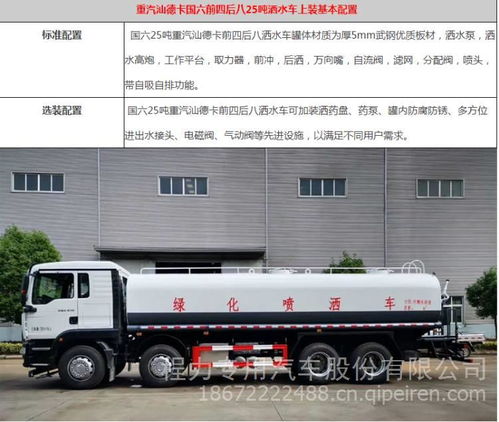 國六重汽汕德卡前四后八灑水車 融合德國曼技術(shù)的重型城市守護(hù)者